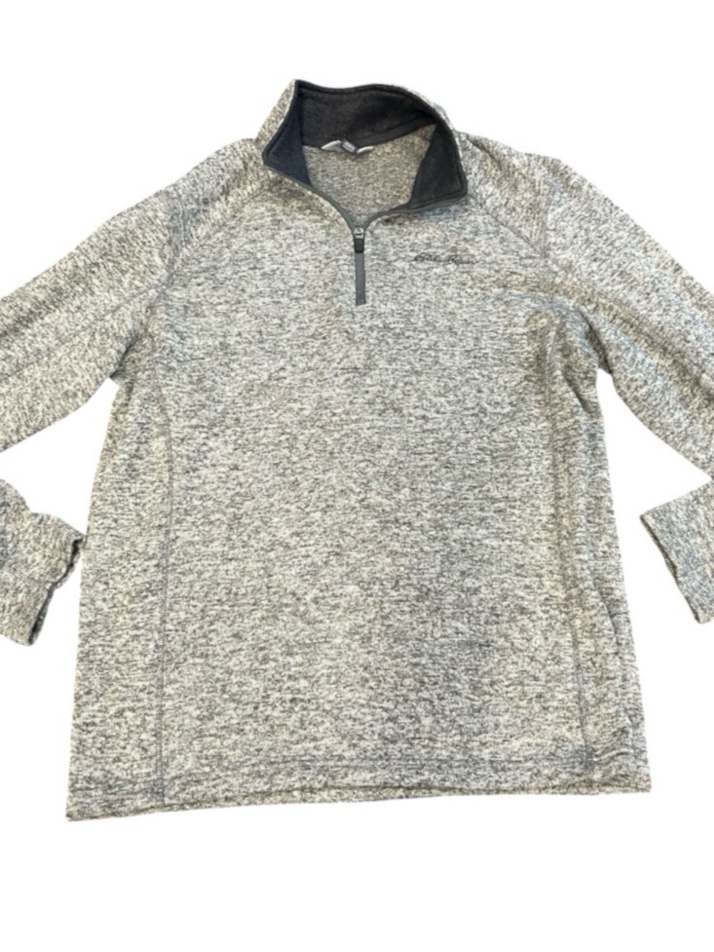 Men's large Eddie Bauer Gray Quarter-Zip Sweater